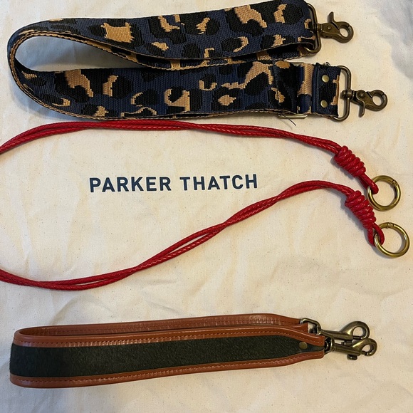 Parker  Thatch Adjustable Crossbody Strap - Leopard Navy - Picture 2 of 2